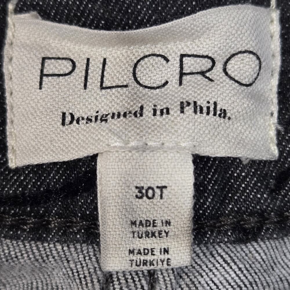 Pilcro High Rise Black Floral Velvet‎ Flare Jeans 30 Whimsygoth Fairy Grunge - Picture 7 of 13